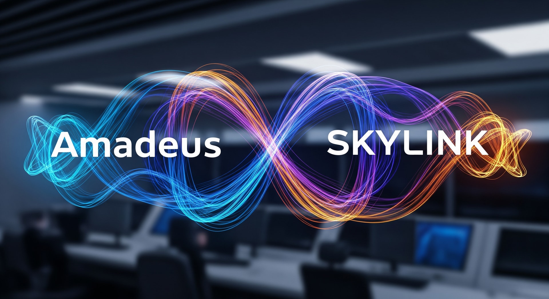 Amadeus and SkyLink logos symbolising AI and conversational automation in travel technology