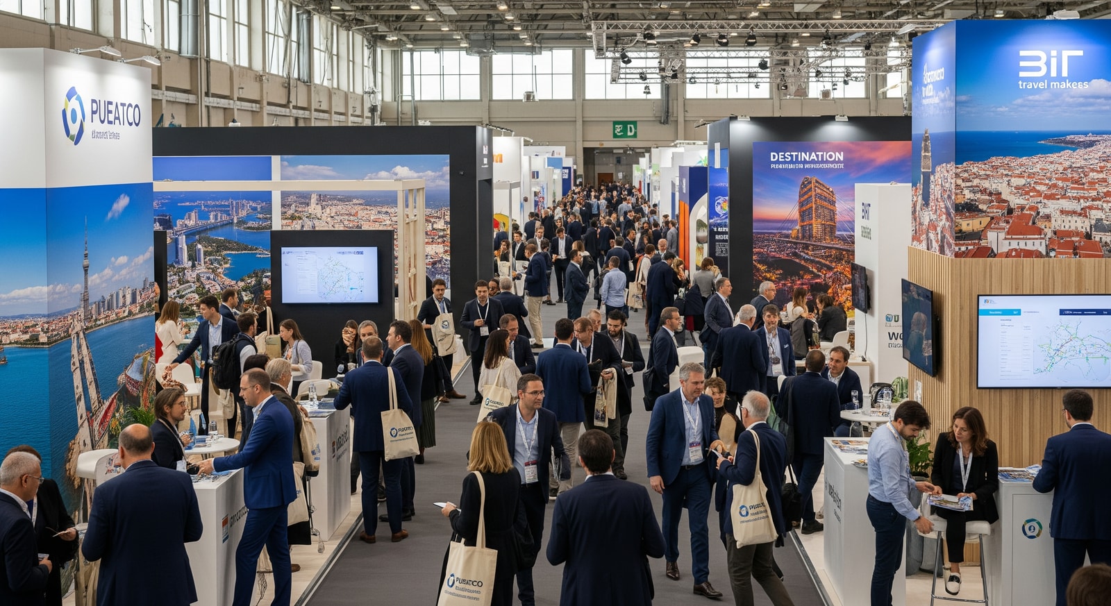 Attendees and exhibition stands at BIT 2026 Travel Makers Fest in Milan, Fiera Milano