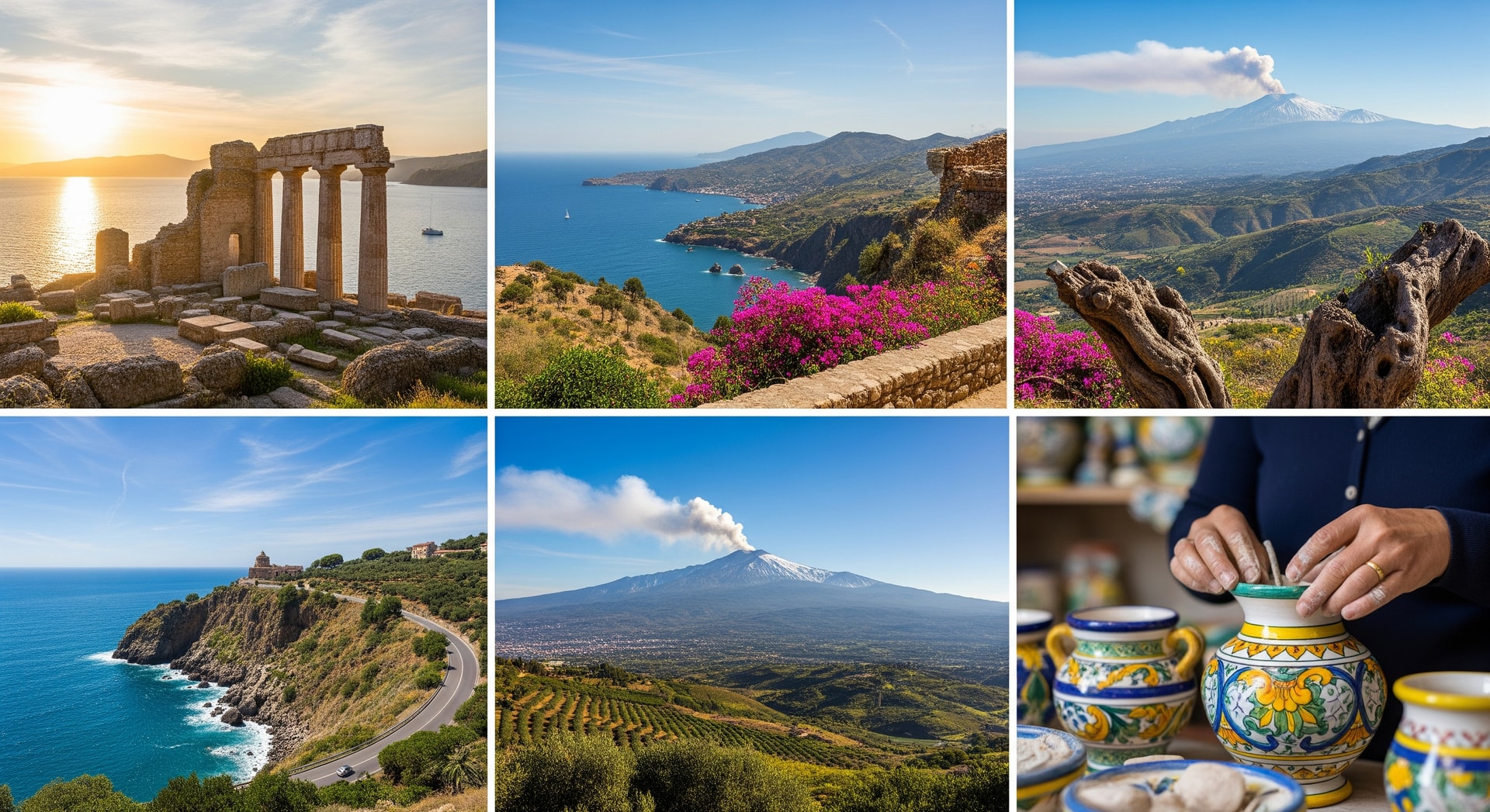 Visitors exploring Sicilian landscapes on the Sicilian Secrets 8 Days tour