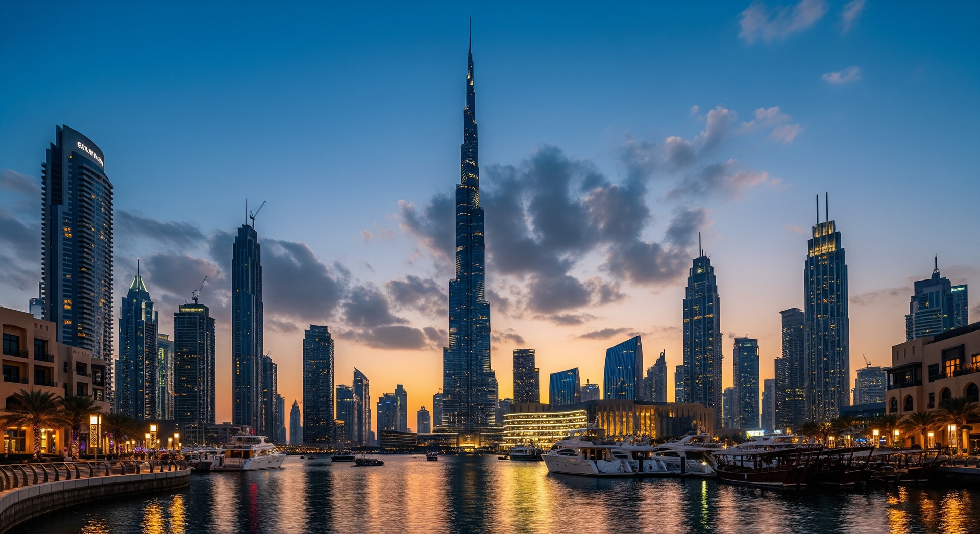 Dubai skyline with modern skyscrapers and waterfront, illustrating the city's appeal to digital professionals