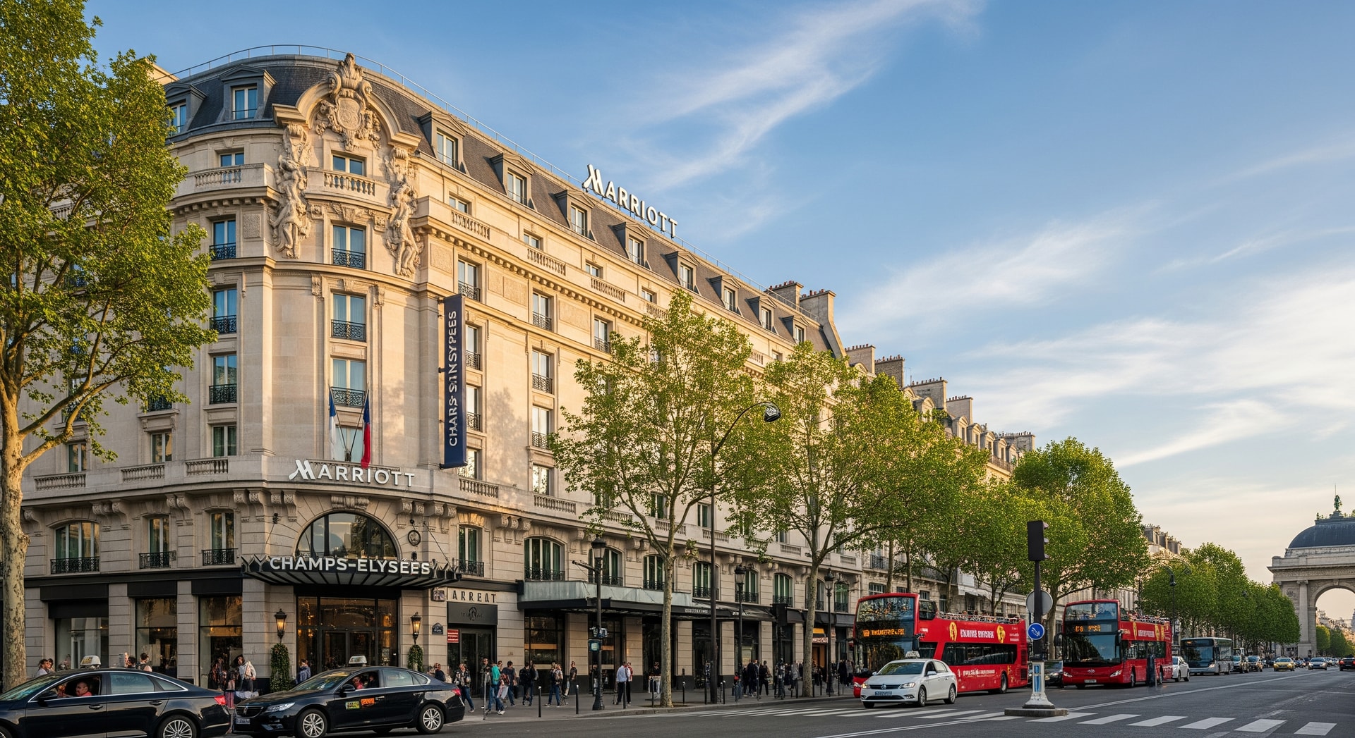 Exterior view of the Paris Marriott Champs-Élysées after renovation