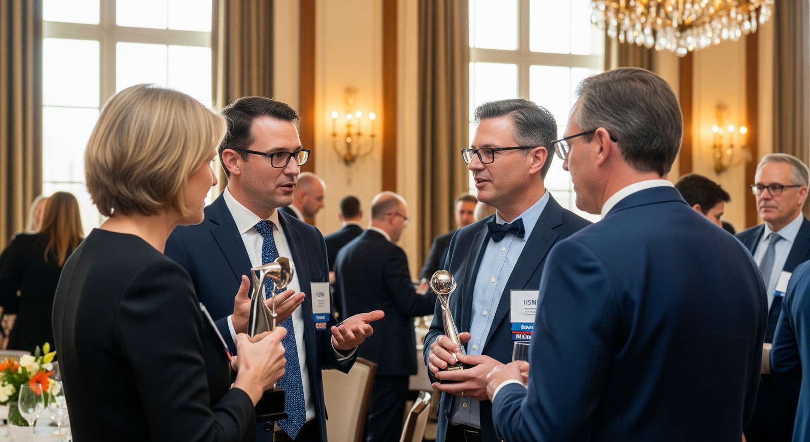 HSMAI award recipients and leadership at an industry event, highlighting hospitality commercial strategy