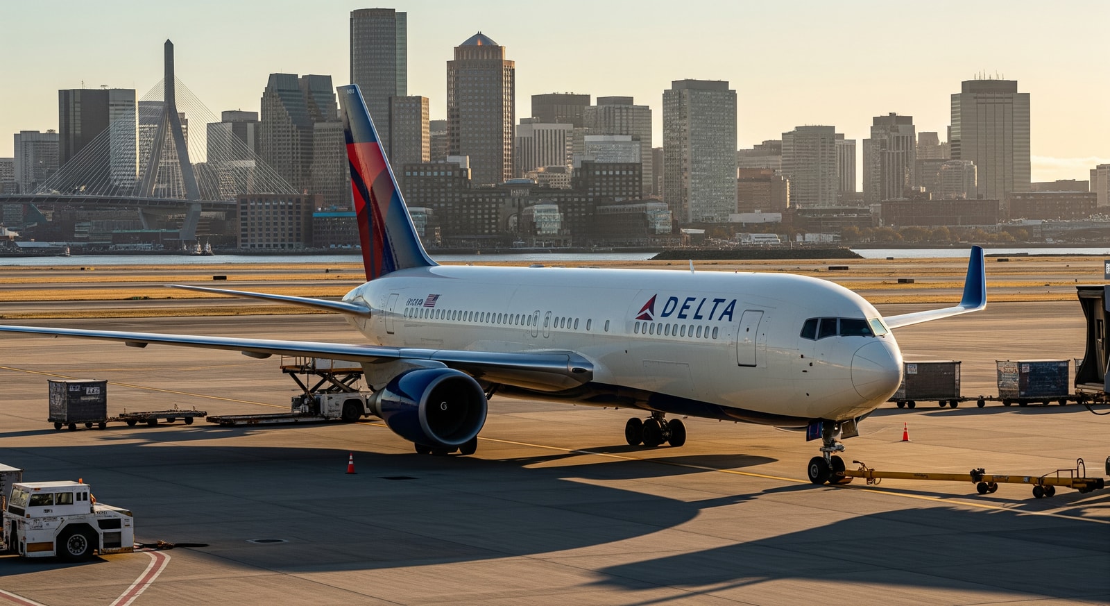 Delta Boeing 767-300ER on the tarmac representing Boston to Honolulu nonstop service