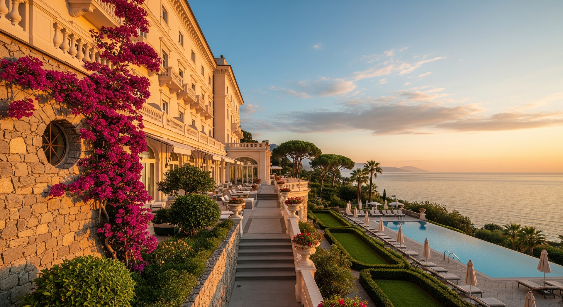 Exterior view of a luxury Icon Collection hotel property in Italy