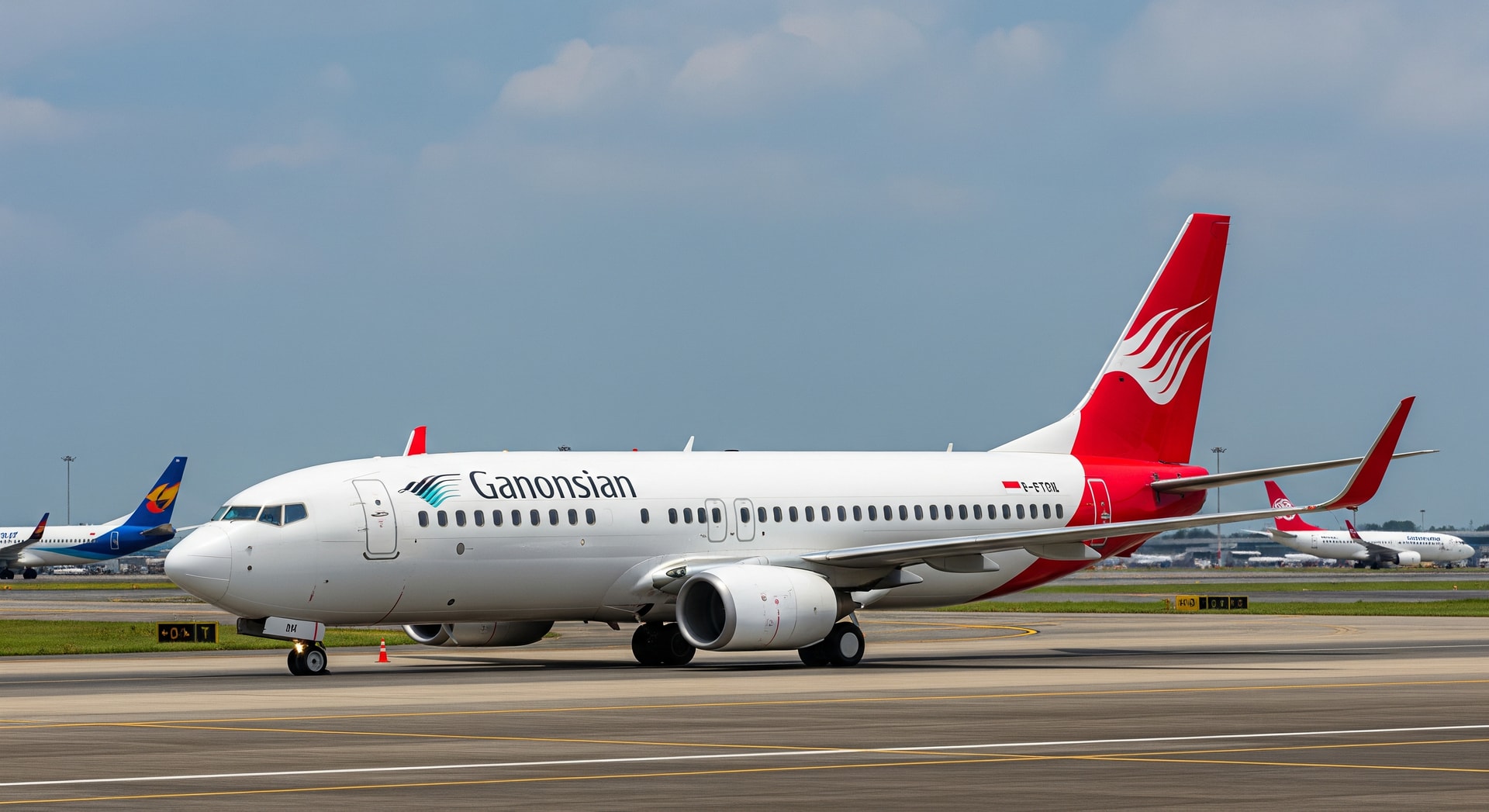 Indonesian passenger aircraft on a tarmac illustrating national airline consolidation