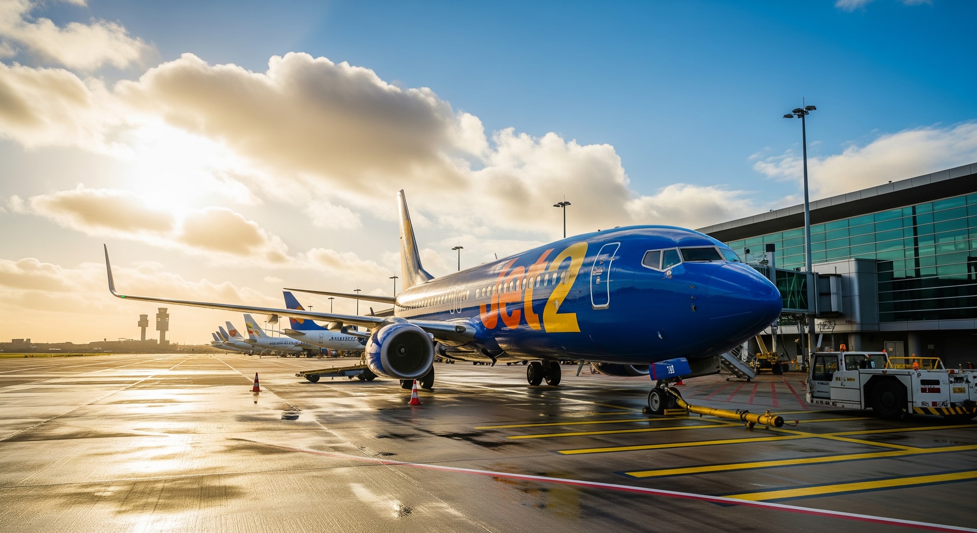 Jet2 aircraft on the tarmac at an airport, representing flight diversion and airline safety response