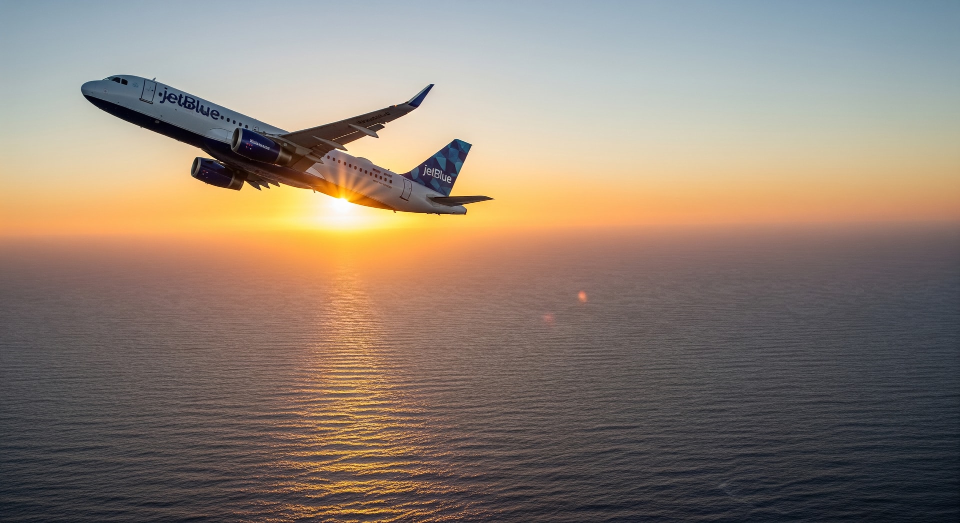 An Airbus A320 in flight over open water representing the JetBlue A320 incident and global software response