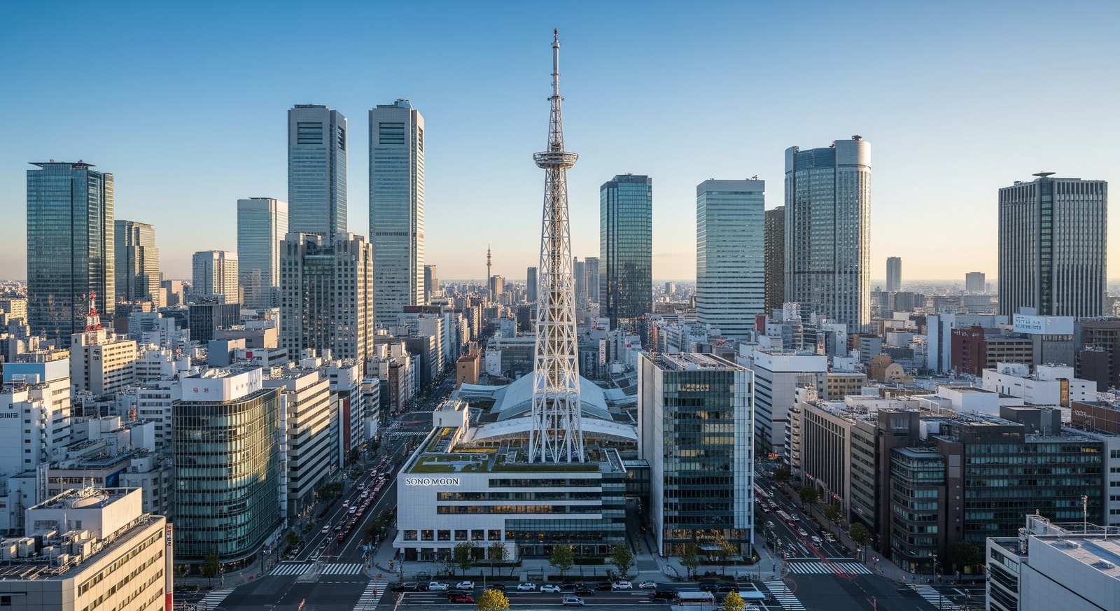 SONO Moon Nagoya site near Nagoya Station showing the urban surroundings and nearby landmarks
