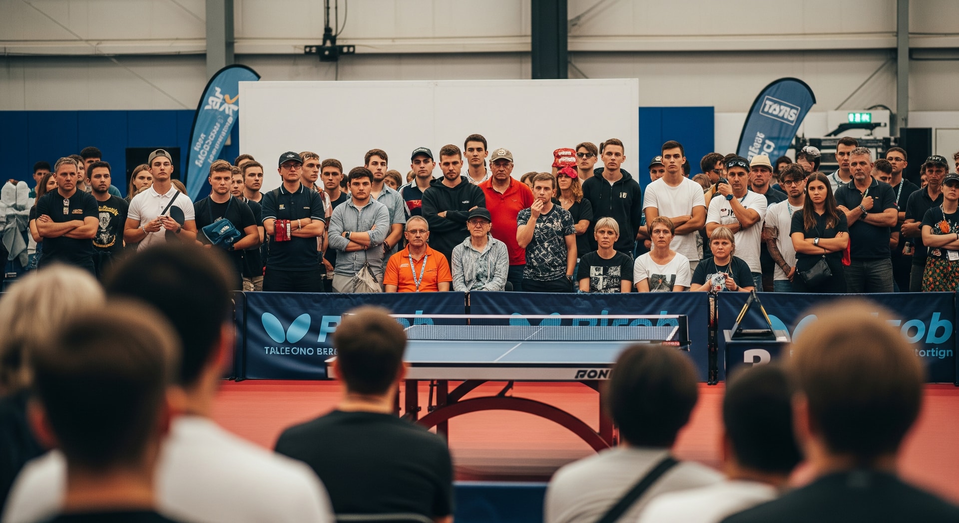 Crowd watching a table tennis match at a live event, illustrating rising interest in table tennis tourism