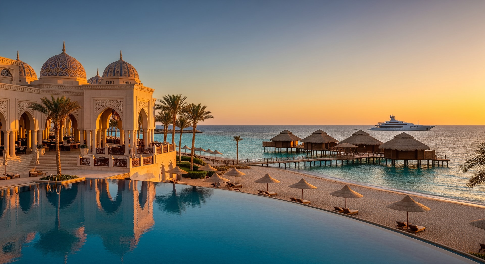 Luxury resort on the Red Sea coastline highlighting Middle East luxury travel destinations