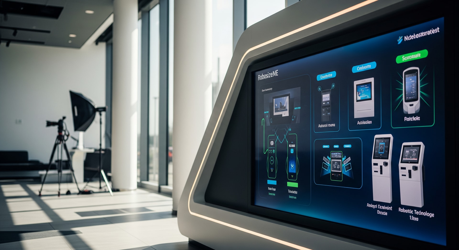 RobosizeME headquarters in Olomouc with a representation of hotel automation technology