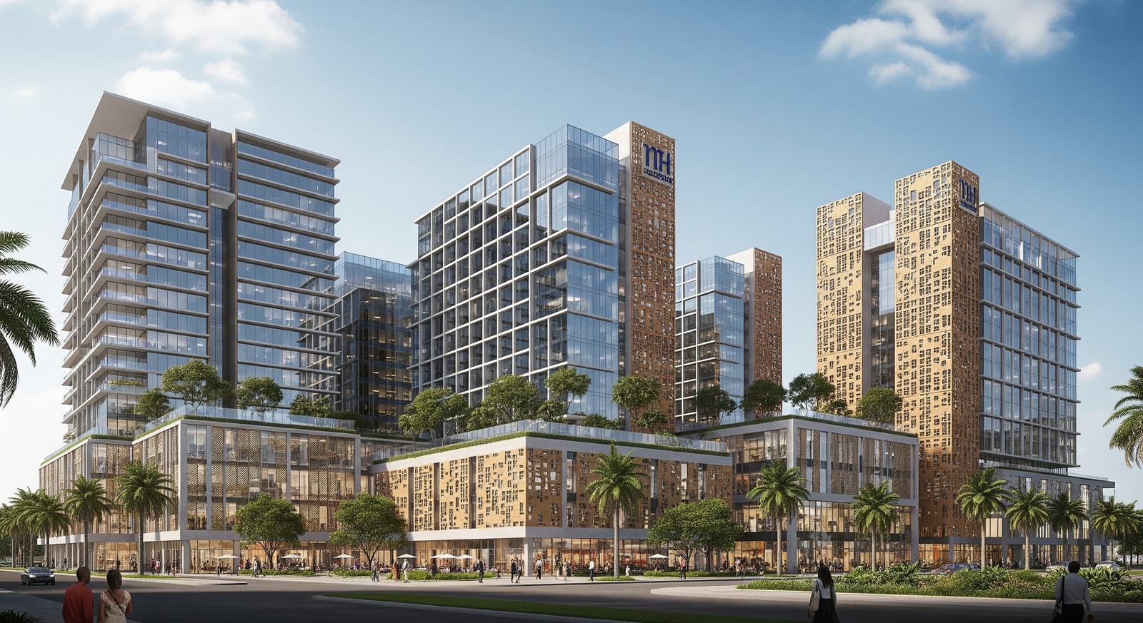 Architectural rendering of the planned NH Collection Accra mixed-use development in central Accra