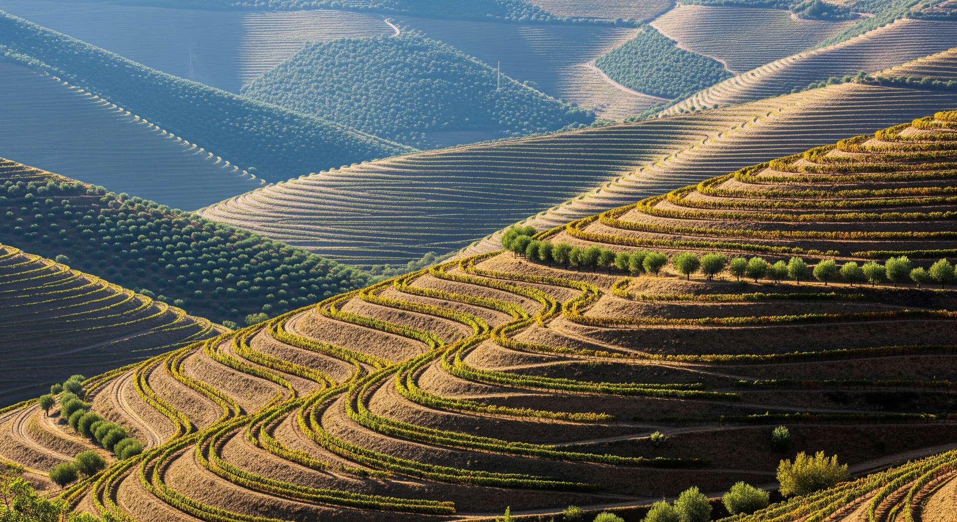 Vineyards in Portugal's Douro Valley, a leading region for Portugal wine tourism