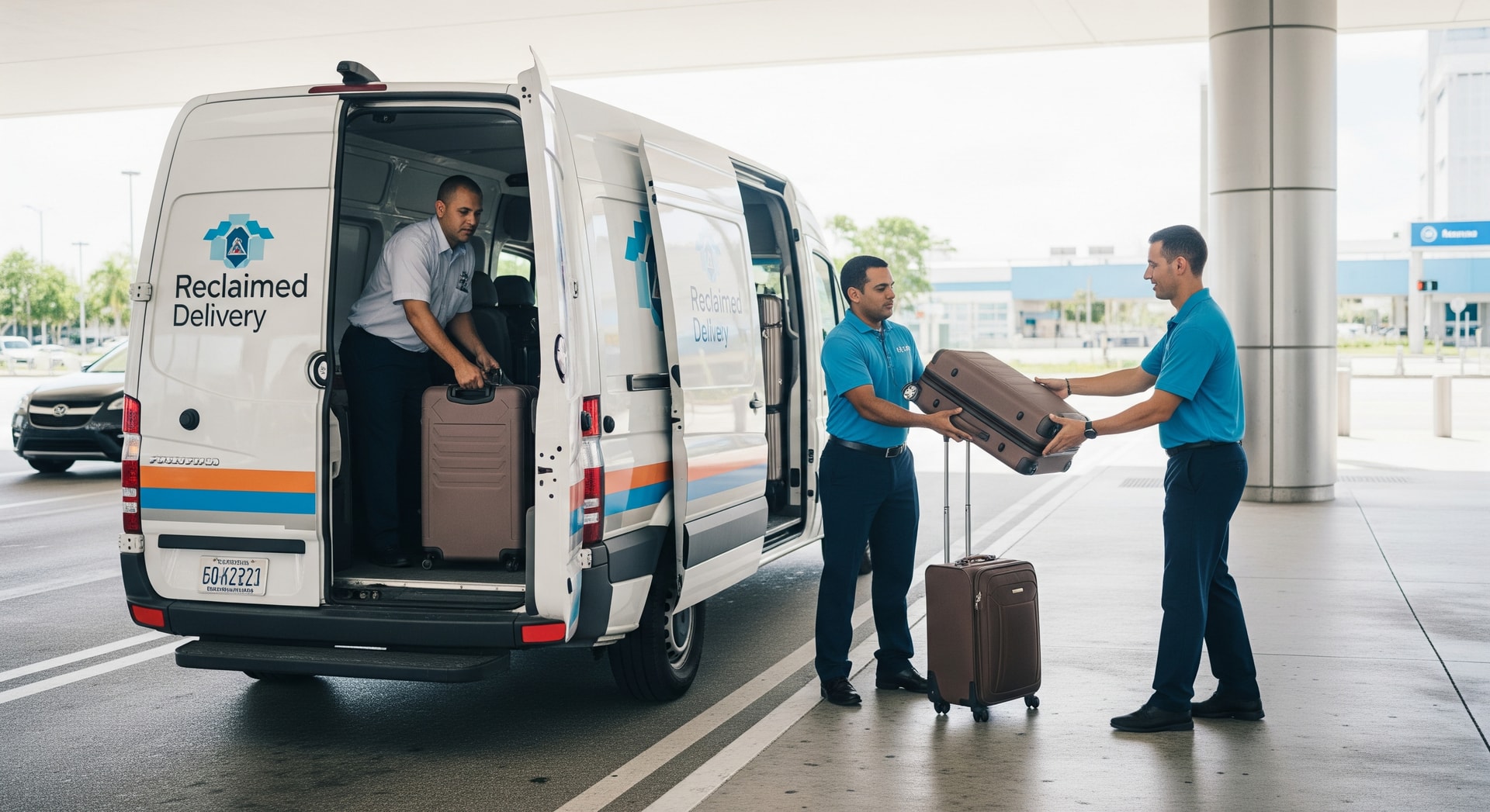 reclaim luggage delivery service at Miami airport curbside pickup