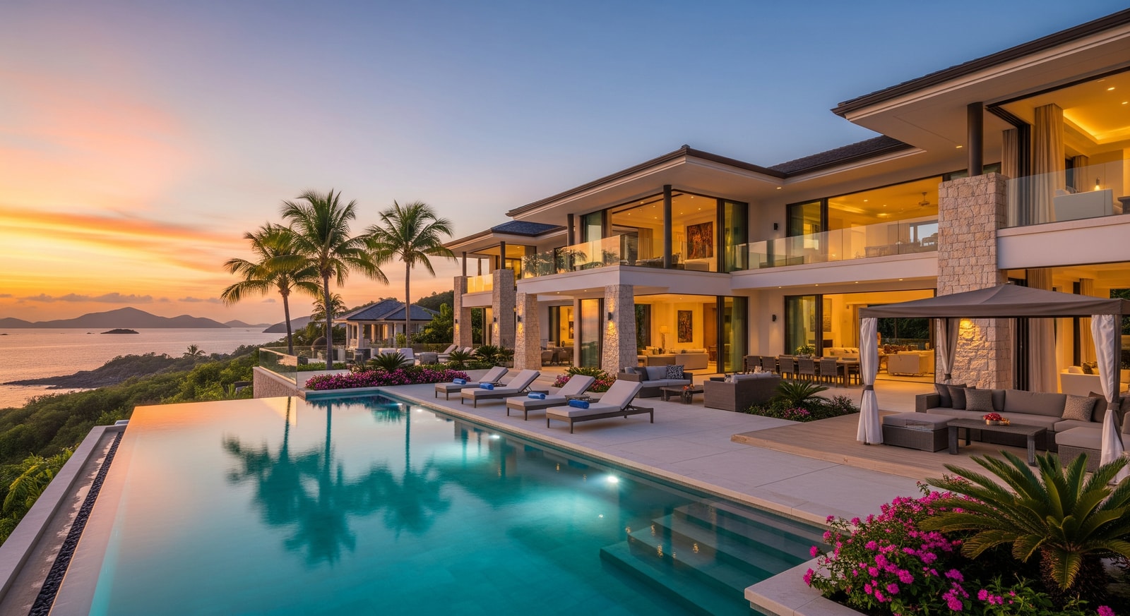 Luxury villa exterior with pool illustrating Rental Escapes portfolio expansion and luxury villa rentals