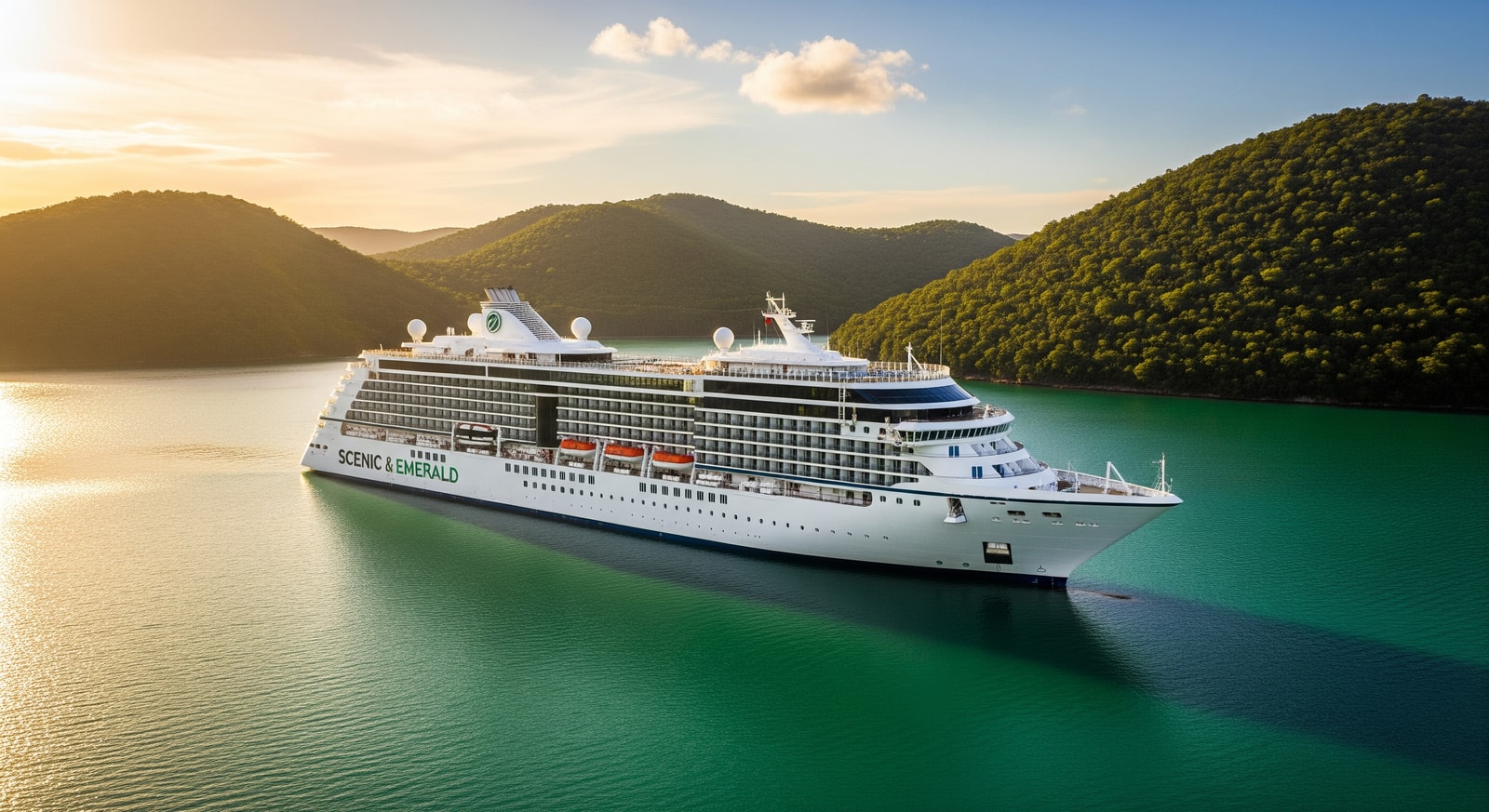 Scenic and Emerald luxury cruise vessel representing the Scenic & Emerald Rewards loyalty programme