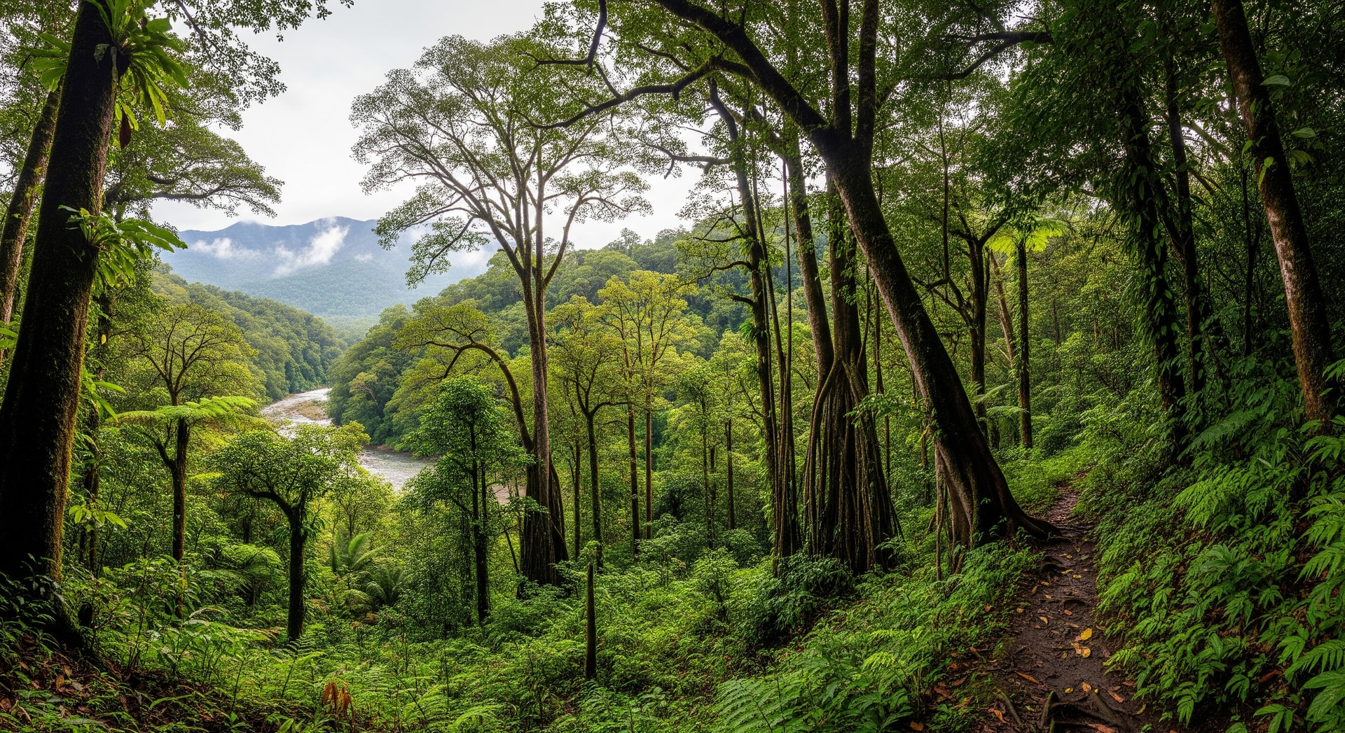 Rainforest landscape in Central Guadalcanal, Solomon Islands