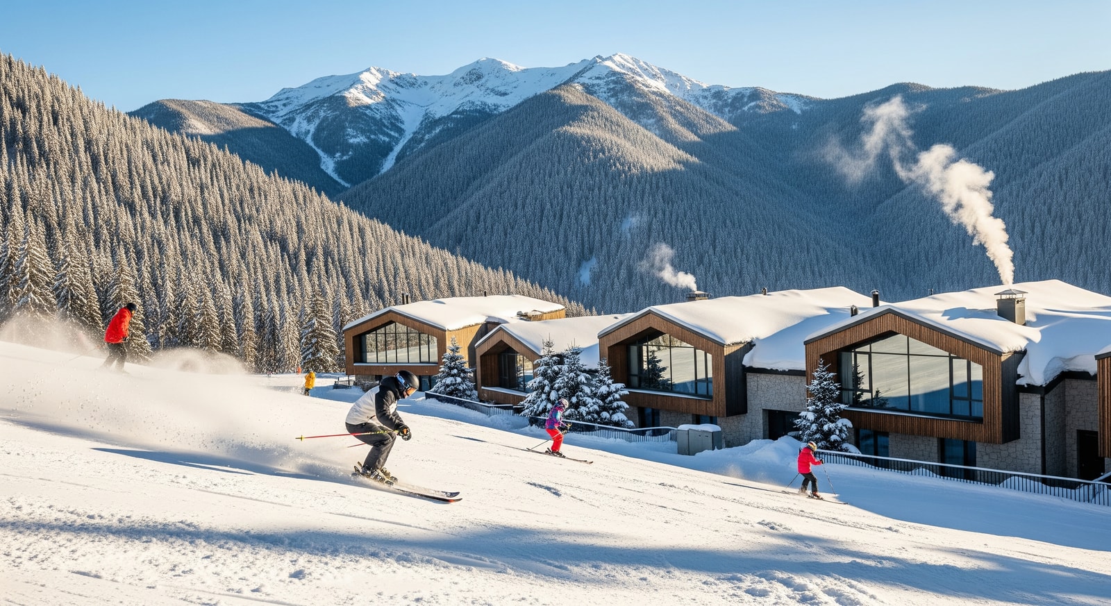 Visitors enjoying ski slopes and sustainable resort facilities in Jilin Province, Northeast China