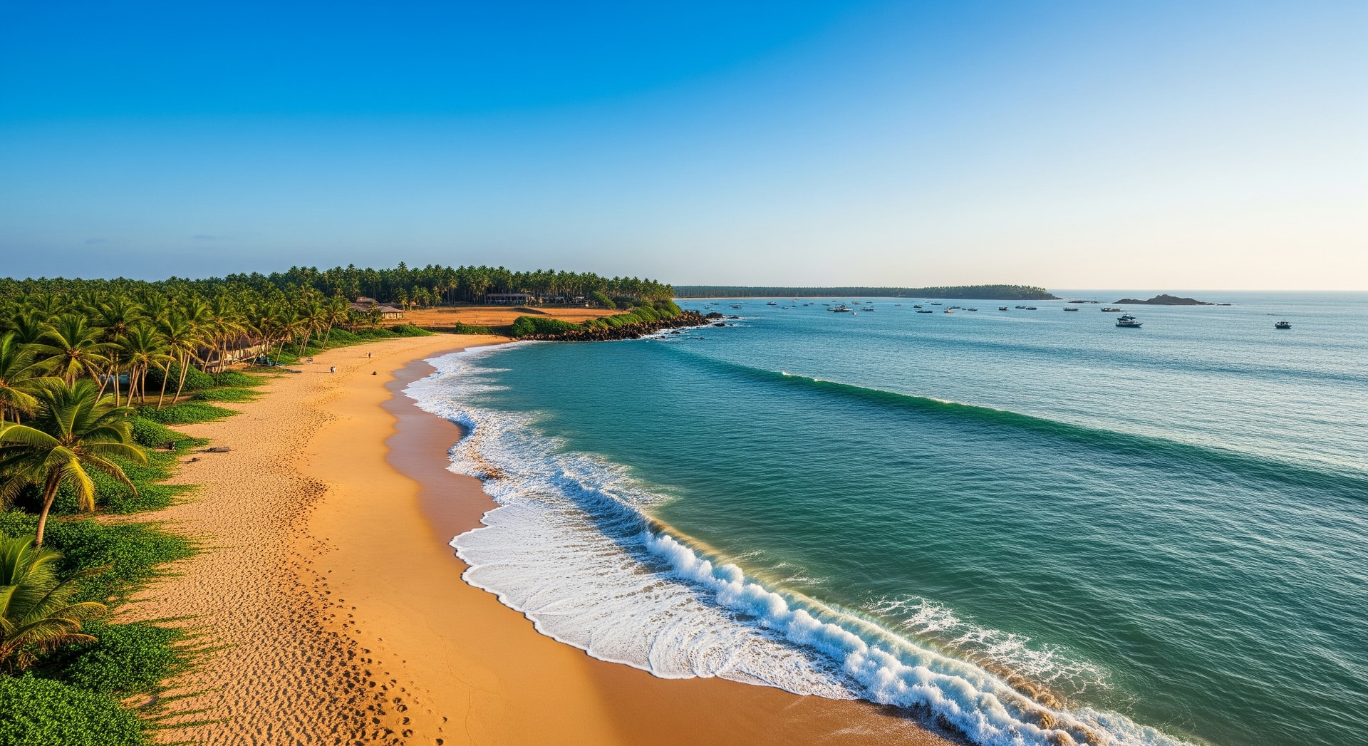 Beachfront view of Weligama coastline where Taj Weligama resort will be located