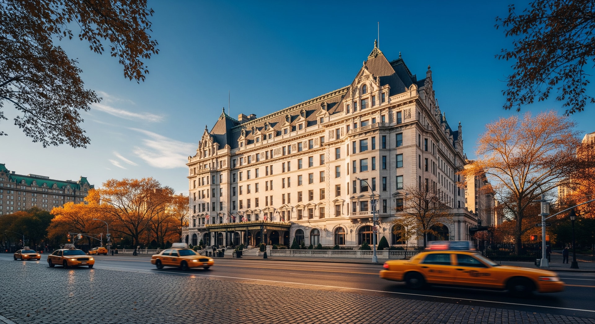 Exterior of The Plaza Hotel on Central Park South, New York City
