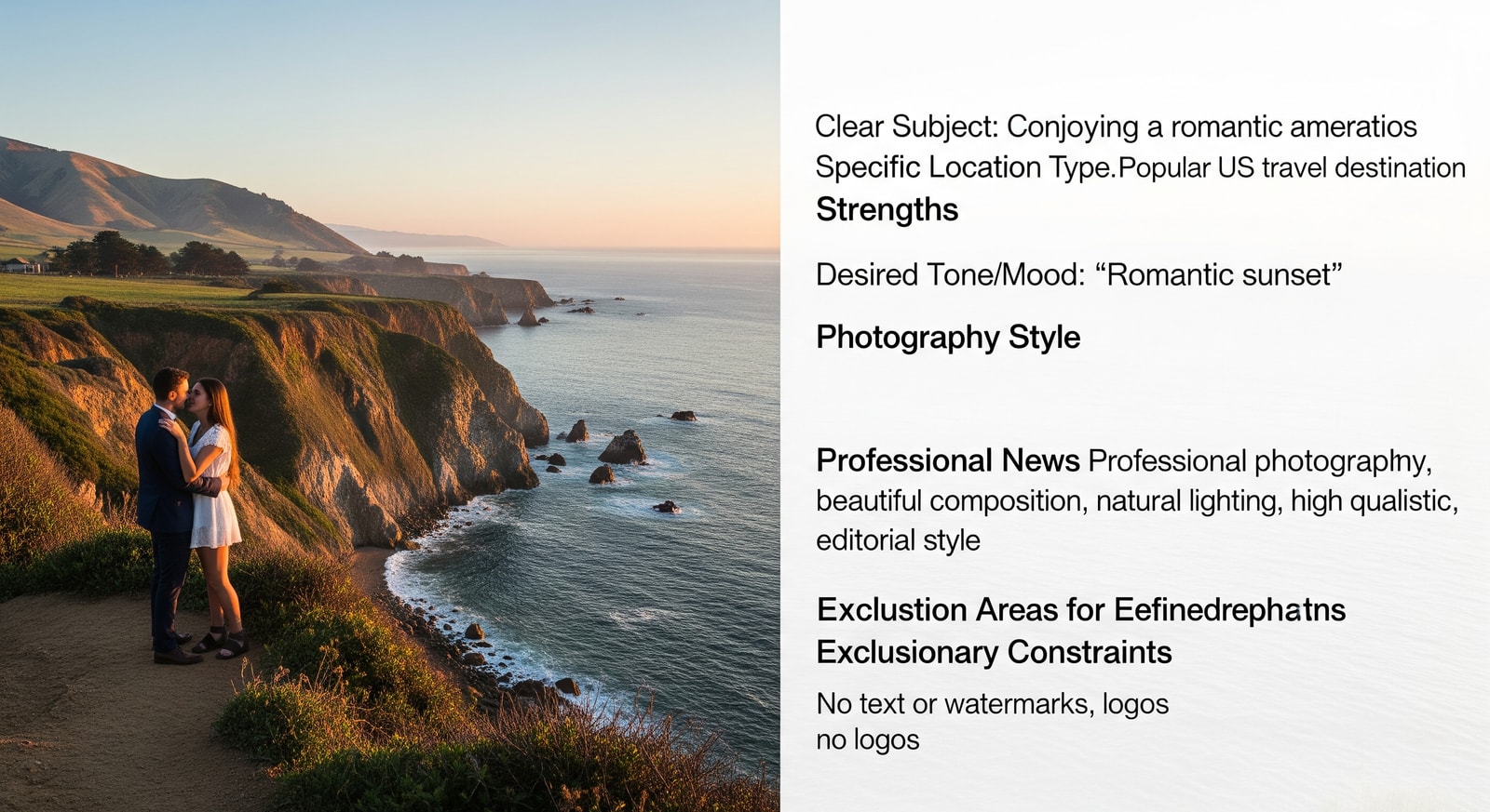 Couple enjoying a romantic sunset in a popular US travel destination