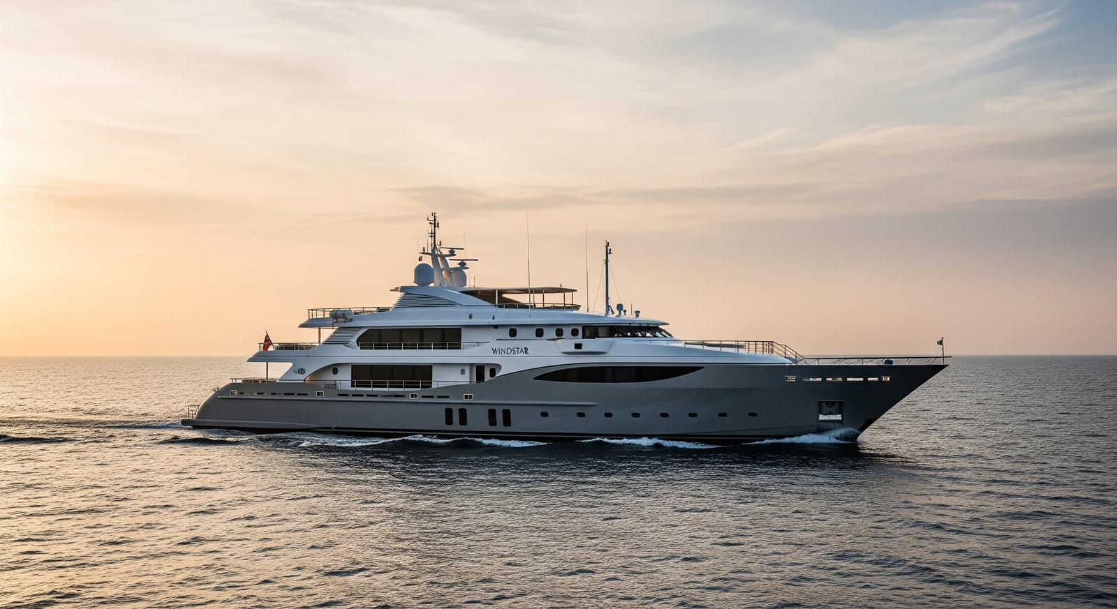 Windstar Cruises' yacht at sea representing the line's luxury hotel operations and fleet expansion