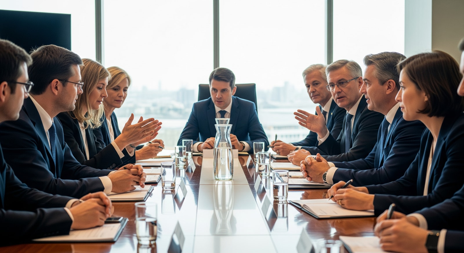 Delegates at the WTTC meeting in Madrid discussing investment priorities for travel and tourism